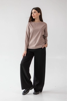 Джемпер  5033 коричневый + белый Ivera collection