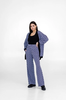 Кардиган 5085 сиреневый + черный Ivera collection