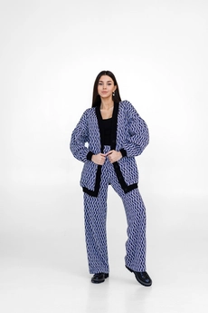 Кардиган 5085 сиреневый + черный Ivera collection