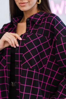 Рубашка 5089 фуксия + черный Ivera collection