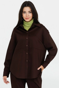 Блузка 5107 шоколадный Ivera collection