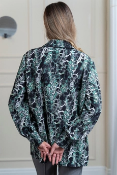 Блузка 5125 черный + зеленый Ivera collection