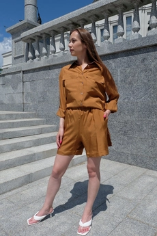 Костюм с  шортами 6012 светло-коричневый Ivera collection