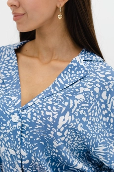 Костюм брючный 6033 голубой Ivera collection
