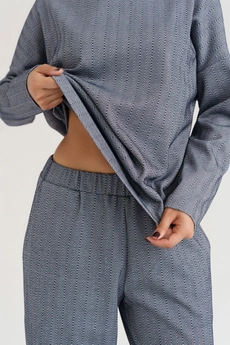 Костюм брючный 6038W белый + черный Ivera collection
