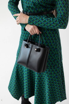 Костюм с юбкой 6039 зеленый + терракотовый Ivera collection