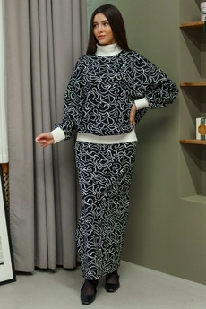 Костюм с юбкой 6047L белый Ivera collection
