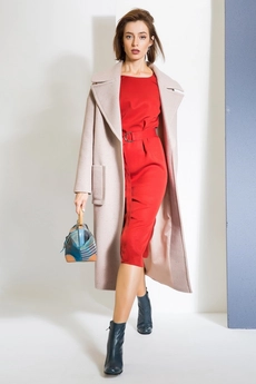 Пальто 634 бежевый Ivera collection