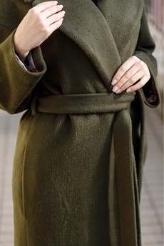 *Пальто 7006-1 зеленый Ivera collection