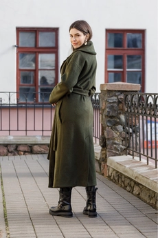 *Пальто 7006-1 зеленый Ivera collection