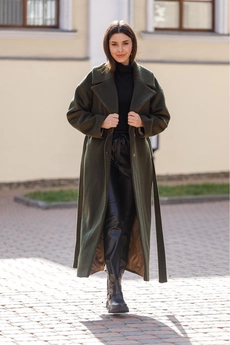 *Пальто 7006-1 зеленый Ivera collection