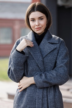 Пальто 7006-1 темно-серый Ivera collection