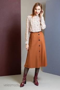 Юбка 571 рыжий Ivera collection