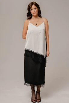 Юбка 2619 черное кружево JRSy