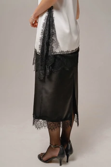 Юбка 2619 черное кружево JRSy