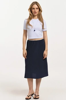 Юбка 2693 синий в белый горох JRSy