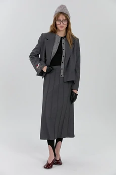 Юбка М149 серый KUDA GLAZA GLYADYAT