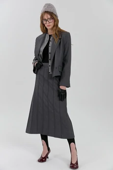 Юбка М149 серый KUDA GLAZA GLYADYAT