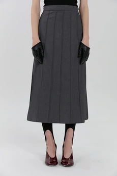 Юбка М149 серый KUDA GLAZA GLYADYAT