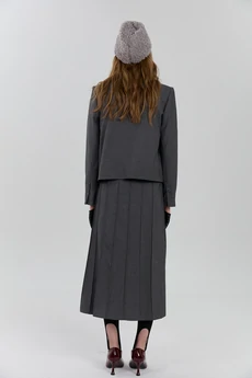 Юбка М149 серый KUDA GLAZA GLYADYAT