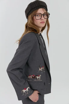 Жакет М150 серый KUDA GLAZA GLYADYAT