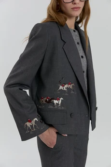 Жакет М150 серый KUDA GLAZA GLYADYAT