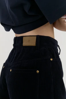 Брюки М162 синий вельвет KUDA GLAZA GLYADYAT