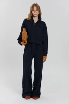 Джемпер М163 синяя лошадь KUDA GLAZA GLYADYAT