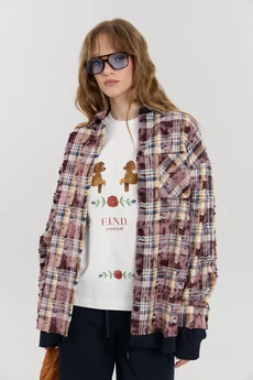 Рубашка М175 бордо KUDA GLAZA GLYADYAT