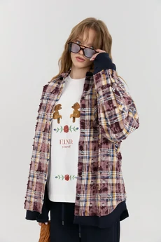 Рубашка М175 бордо KUDA GLAZA GLYADYAT