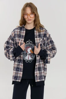 Рубашка М175 синий KUDA GLAZA GLYADYAT