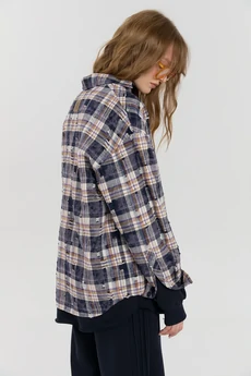 Рубашка М175 синий KUDA GLAZA GLYADYAT