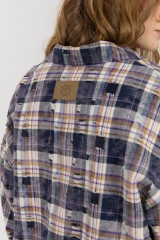 Рубашка М175 синий KUDA GLAZA GLYADYAT