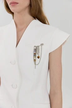 Жилет М176 молочный KUDA GLAZA GLYADYAT