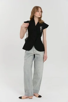 Жилет М176 черный KUDA GLAZA GLYADYAT