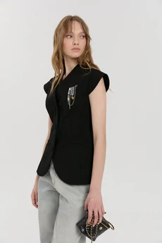 Жилет М176 черный KUDA GLAZA GLYADYAT