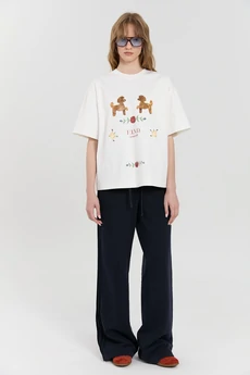 Футболка М181 пудели на белом KUDA GLAZA GLYADYAT