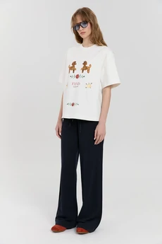 Футболка М181 пудели на белом KUDA GLAZA GLYADYAT