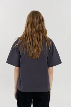 Футболка М181 пудель темно-серый KUDA GLAZA GLYADYAT