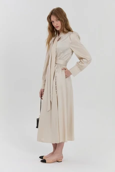 Платье М507 бежевый KUDA GLAZA GLYADYAT