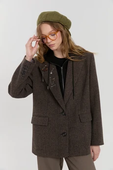 Жакет М508 коричневый KUDA GLAZA GLYADYAT