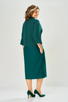 Платье 1124-2 изумруд  KaVari plus size