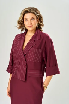Платье 1124-3 бордовый KaVari plus size