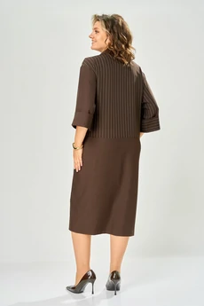 Платье 1124-4 коричневый KaVari plus size