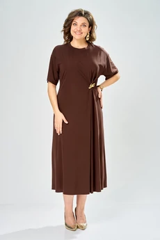 Платье 1138-2 коричневый KaVari plus size