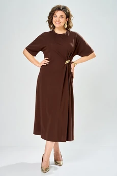 Платье 1138-2 коричневый KaVari plus size