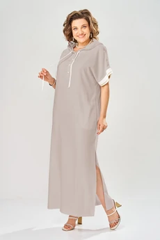 Платье 1150-1 бежевый KaVari plus size