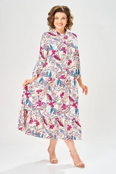 Платье 1152 молочно-розовый KaVari plus size