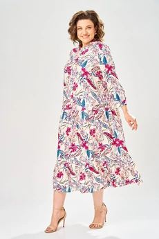 Платье 1152 молочно-розовый KaVari plus size