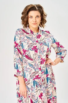 Платье 1152 молочно-розовый KaVari plus size